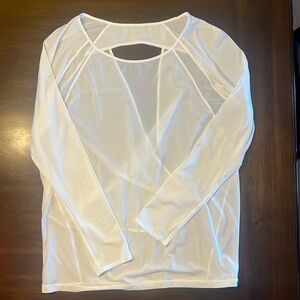 Lululemon If You’re Lucky Tee. Sheer White top. Size 8.